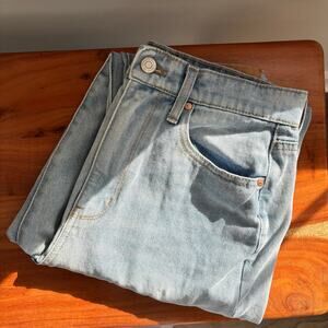 RSQ Women's 90s Jean Light Blue Denim High Rise Size 27 Distressed Vintage Style